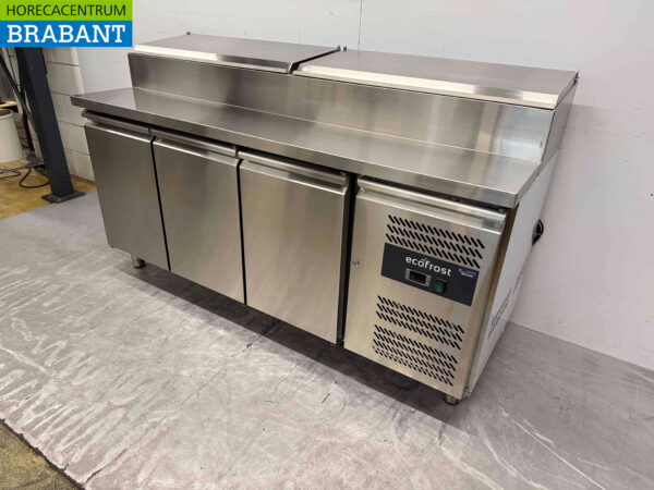 Stainless steel EcoFrost Saladette 3 Doors 179,5 cm 230V Horeca - Image 2