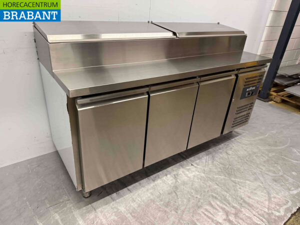 Stainless steel EcoFrost Saladette 3 Doors 179,5 cm 230V Horeca - Image 3