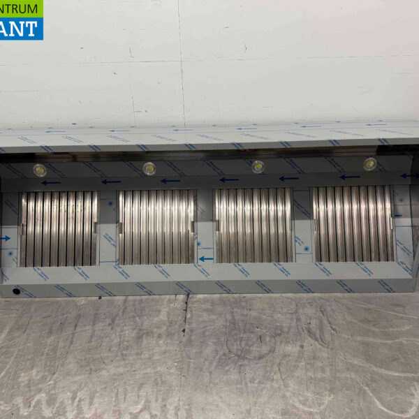 Stainless steel extractor hood Extractor hood with slat filters Premium-line 250 cm Box model Box model Horeca