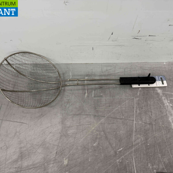 Stainless steel French fries server round with plastic handle Catering