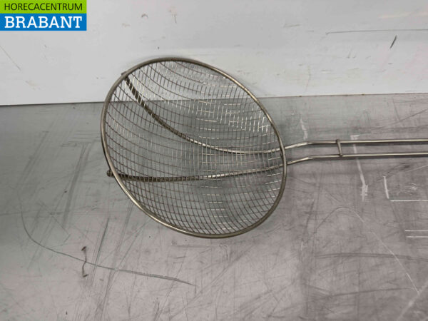 Stainless steel French fries server round with plastic handle Catering - Image 2