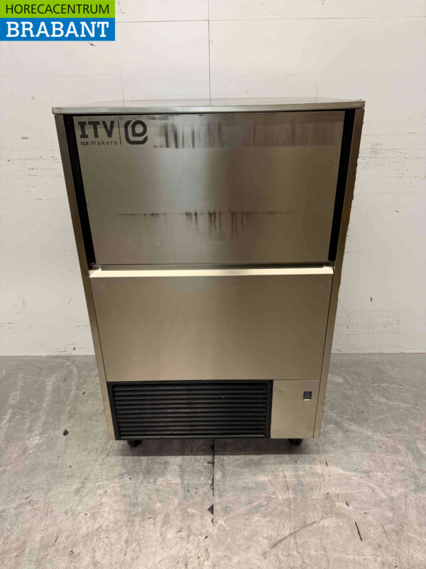 Stainless steel ITV Ice cube machine 75 kg per day 37 kg bunker 230V Horeca