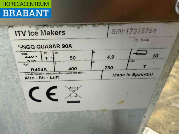 Stainless steel ITV Ice cube machine 75 kg per day 37 kg bunker 230V Horeca - Image 6