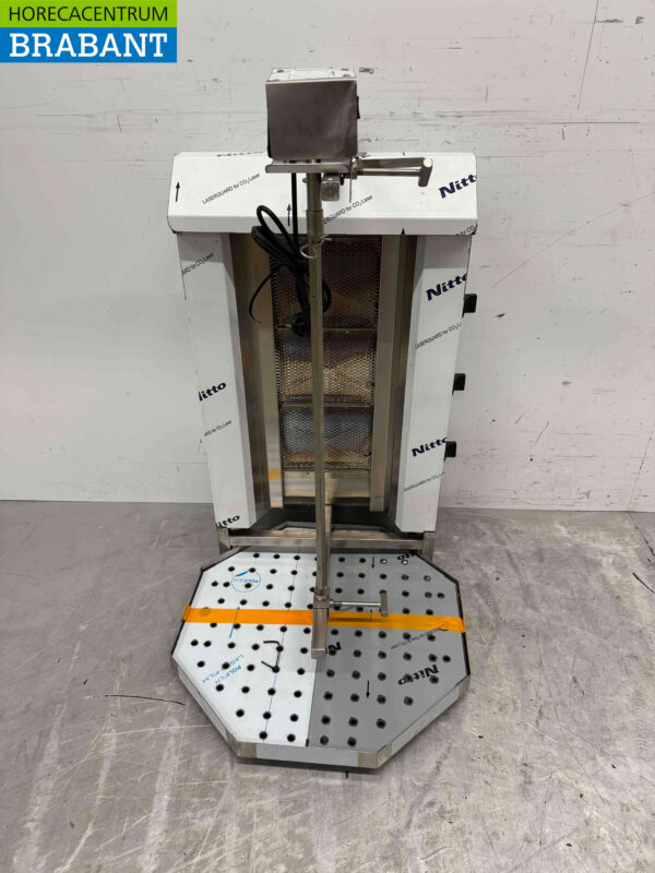 Stainless steel Combisteel Gyros Grill Donerergrill 3 burners Motor above Gas Catering