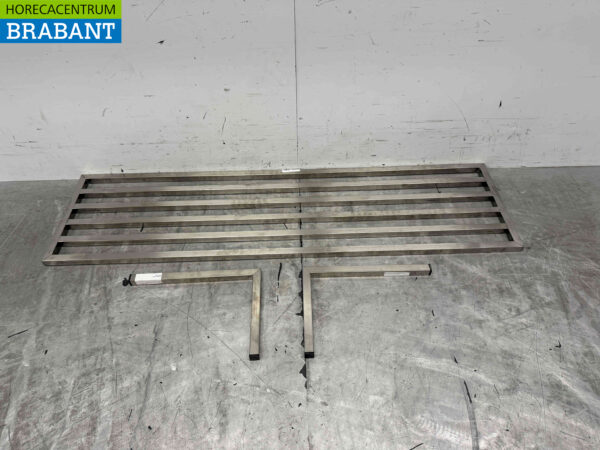 Stainless steel Pan Rack Wall Shelf 150 x 40 cm Horeca