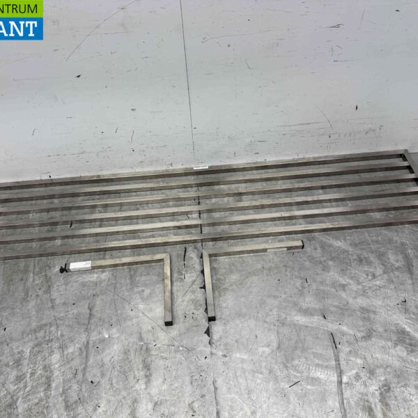 Stainless steel Pan Rack Wall Shelf 190 x 40 cm Horeca