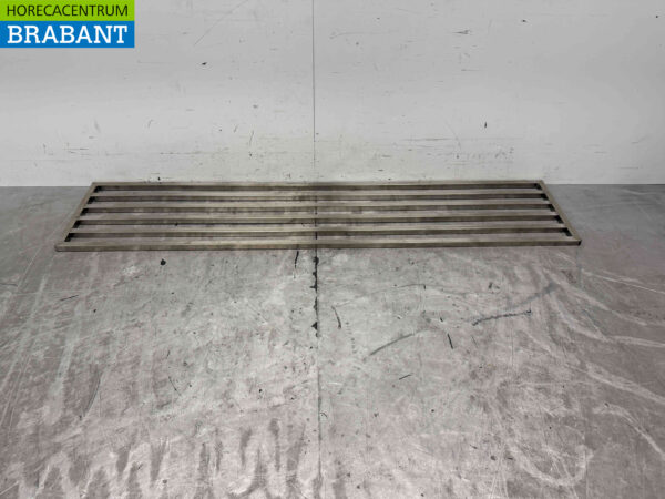 Stainless steel Pan Rack Wall Shelf 190 x 40 cm Horeca - Image 5