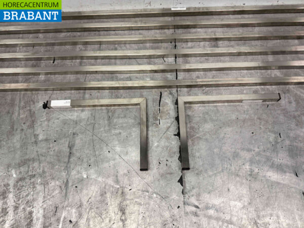 Stainless steel Pan Rack Wall Shelf 190 x 40 cm Horeca - Image 2