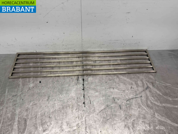 Stainless steel Pan Rack Wall Shelf 190 x 40 cm Horeca - Image 4