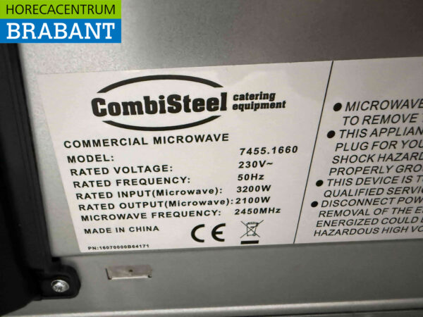 Stainless steel Combisteel Microwave 2100 Watt 230V Horeca - Image 5