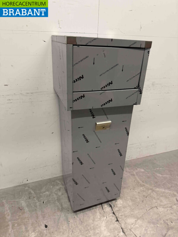 Stainless steel Combisteel Trash Can Waste Bin 80 liters Horeca - Image 2