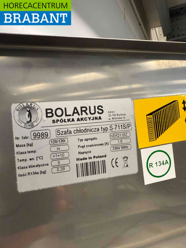 Stainless steel Bolarus Refrigeration 600 liters 230V Horeca - Image 5