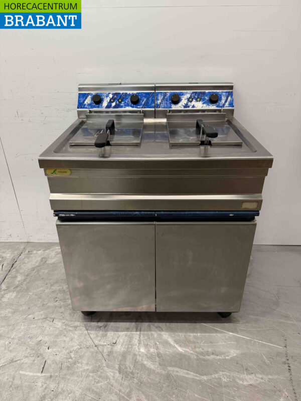 Stainless steel Double Fryer 2 x 12 liters 400V Catering