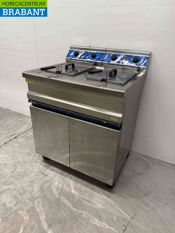 Stainless steel Double Fryer 2 x 12 liters 400V Catering - Image 2