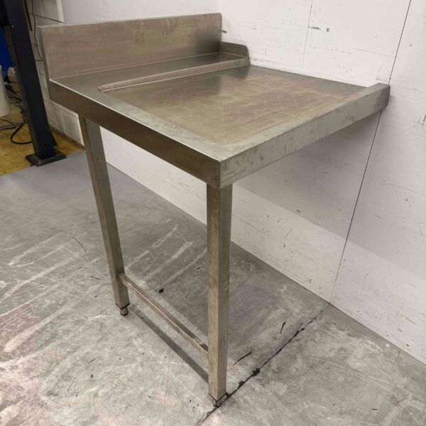 Stainless Steel Drainage Table T.B.V. Slide Through Dishwasher 70 cm Horeca