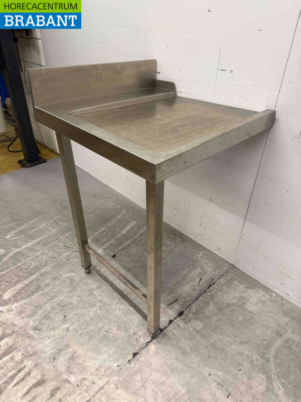 Stainless Steel Drainage Table T.B.V. Slide Through Dishwasher 70 cm Horeca