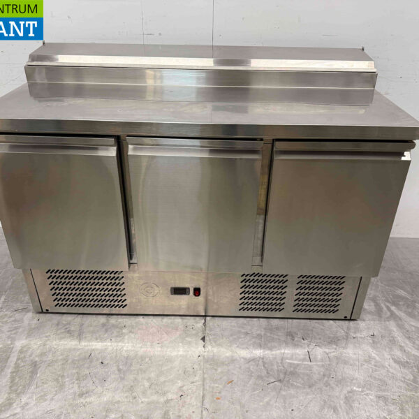 Stainless steel Saladette 3 Doors 137 cm 230V Catering