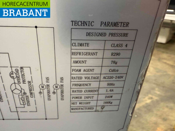 Stainless steel Saladette 3 Doors 137 cm 230V Catering - Image 6
