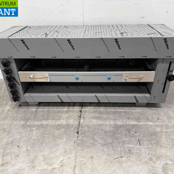 Stainless steel Pitagrill Pita oven Salamander grill 6 burners Premium-line 16,2 kW 129 cm GAS Horeca