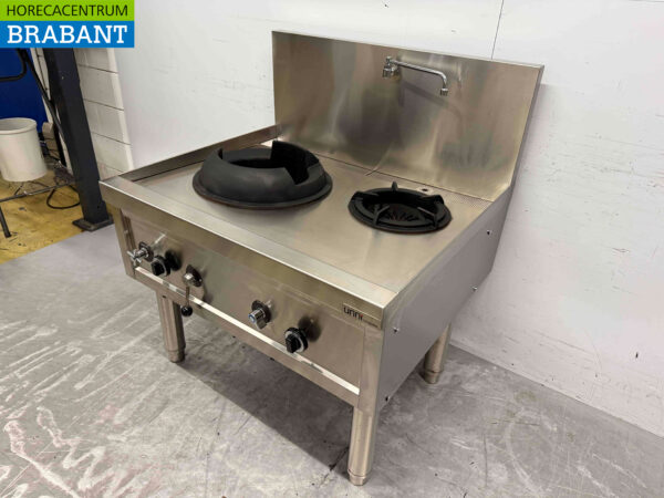 Stainless steel wok table wok stove 2 burners 36,7 kW 100 cm GAS Catering - Image 3