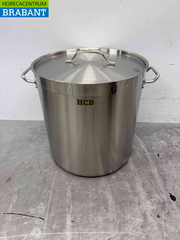 HCB Stainless Steel Soup Pan Cooking Pan Induction 41 x 42 cm 50 liter Catering