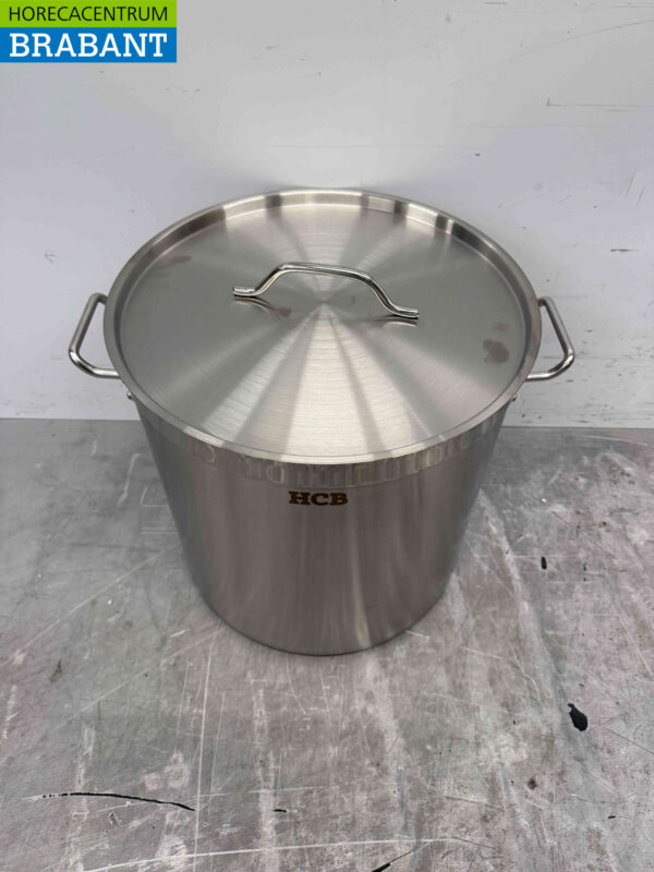 HCB Stainless Steel Soup Pan Cooking Pan Induction 41 x 42 cm 50 liter Catering - Image 2