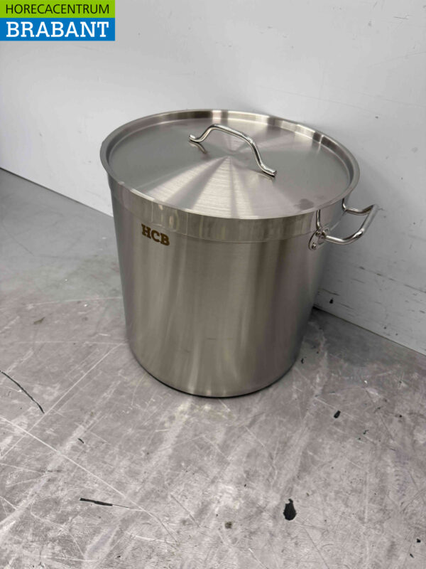 HCB Stainless Steel Soup Pan Cooking Pan Induction 41 x 42 cm 50 liter Catering - Image 4