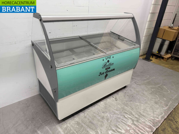 Mobile Combisteel Curacao Scoop ice cream display case 10 trays 230V Catering - Image 2