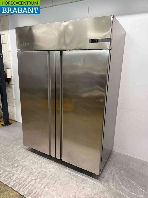 Stainless steel Coldline Double Door Freezer 1400 liters 230V Horeca - Image 2