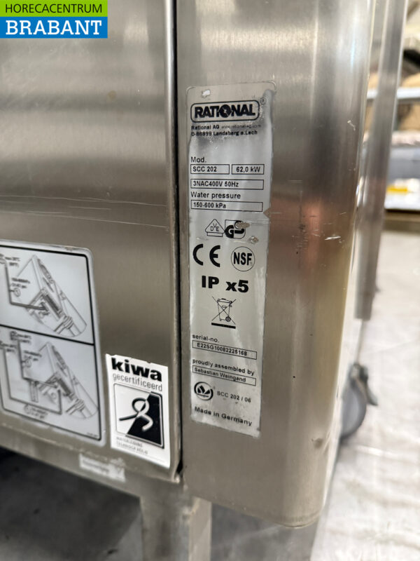 Stainless steel Rational SCC 202 SelfCookingCenter 40 x 1/1 GN 400V Horeca - Image 7