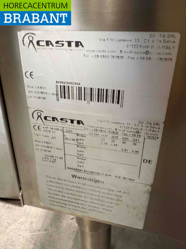Stainless steel Saro / Casta Lavagrill Grill 40 cm GAS Catering - Image 4