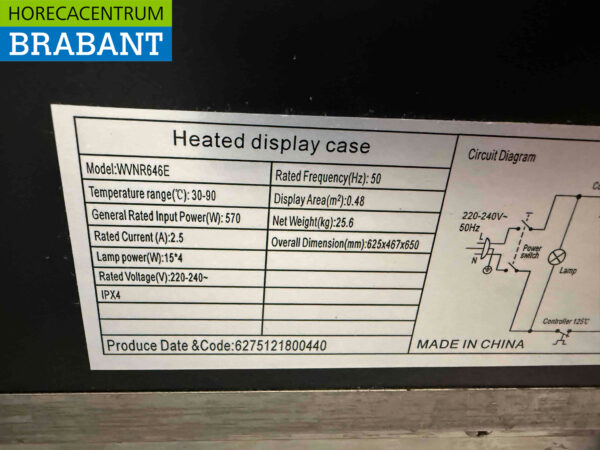 Stainless steel Hot Display Case 4 x 1/2 GN 230V Catering - Image 5