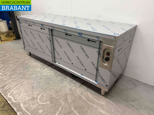 Stainless steel Combisteel Shelf warming cabinet 2 sliding doors 200 cm Horeca - Image 2