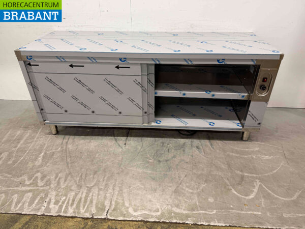 Stainless steel Combisteel Shelf warming cabinet 2 sliding doors 200 cm Horeca - Image 4