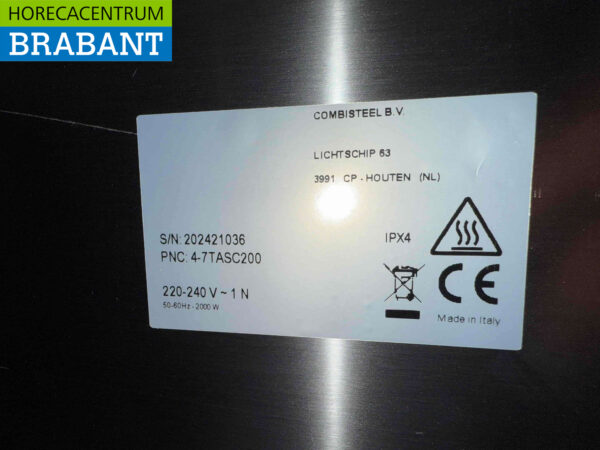 Stainless steel Combisteel Shelf warming cabinet 2 sliding doors 200 cm Horeca - Image 5