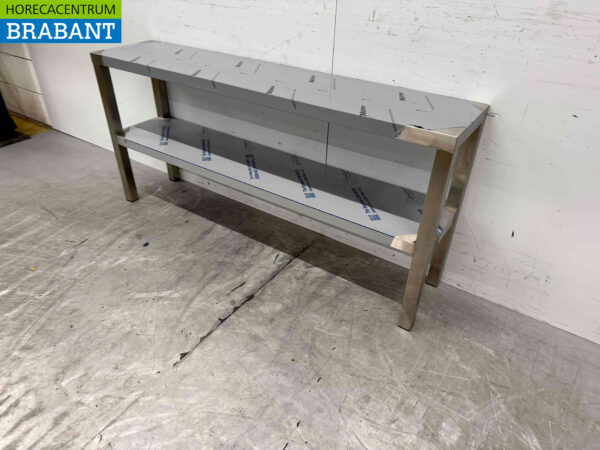 Combisteel Stainless Steel Double Etagere Bridge 140 x 30 x 66 cm Catering - Image 3