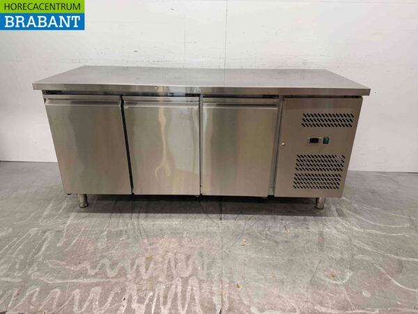 Stainless steel Refrigerated Workbench 3 Doors 179.5 cm 230V Catering