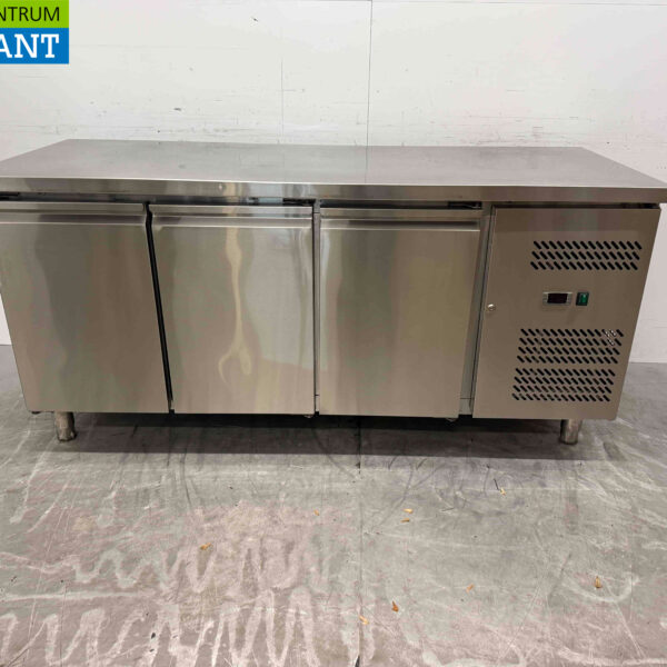 Stainless steel Refrigerated Workbench 3 Doors 179.5 cm 230V Catering