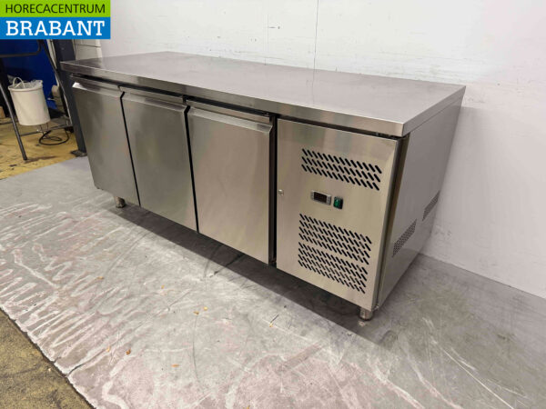 Stainless steel Refrigerated Workbench 3 Doors 179.5 cm 230V Catering - Image 2