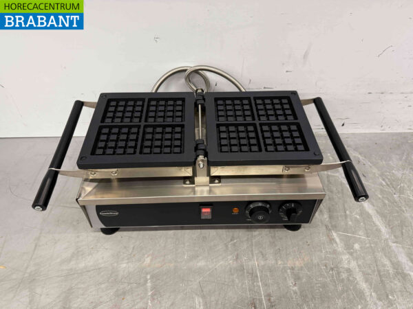 Combisteel stainless steel tilting waffle iron with timer 230V Catering