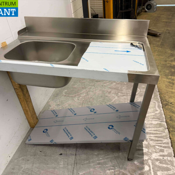 Stainless steel feeding table tbv pass through dishwasher 120 cm Horeca