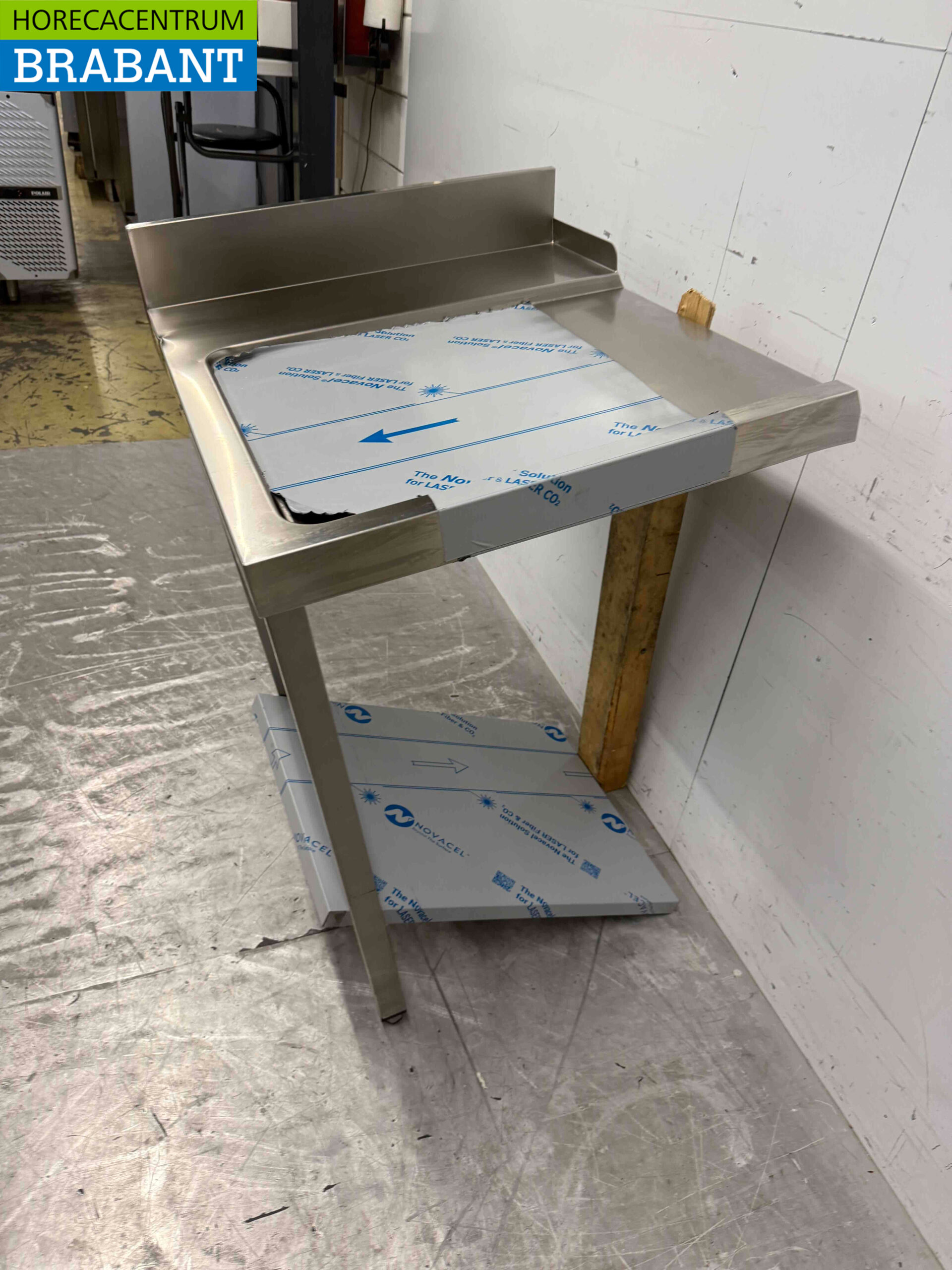 Stainless Steel Drainage Table T.B.V. Slide Through Dishwasher 70 cm Horeca