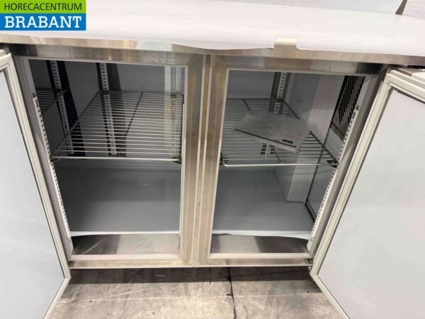 Stainless steel Polar Refrigerated Workbench 3 Doors 163 cm 230V Catering - Image 4