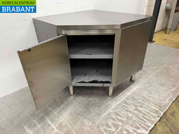 Combisteel stainless steel Work Cupboard Corner Cupboard Folding 100 x 100 cm Catering - Image 4