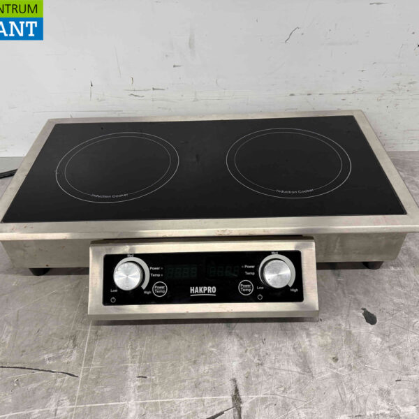 Stainless steel Built-in Induction Stove with 2 burners 7 kW 400V Horeca