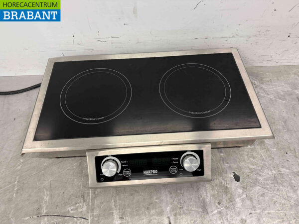 Stainless steel Built-in Induction Stove with 2 burners 7 kW 400V Horeca - Image 2