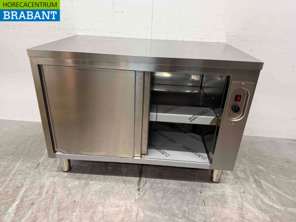 Stainless steel Combisteel Holding Cabinet Plate warming cabinet Pass through 2 x 2 sliding doors 120 cm Horeca - Image 4