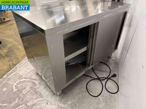 Stainless steel Combisteel Holding Cabinet Plate warming cabinet Pass through 2 x 2 sliding doors 120 cm Horeca - Image 6
