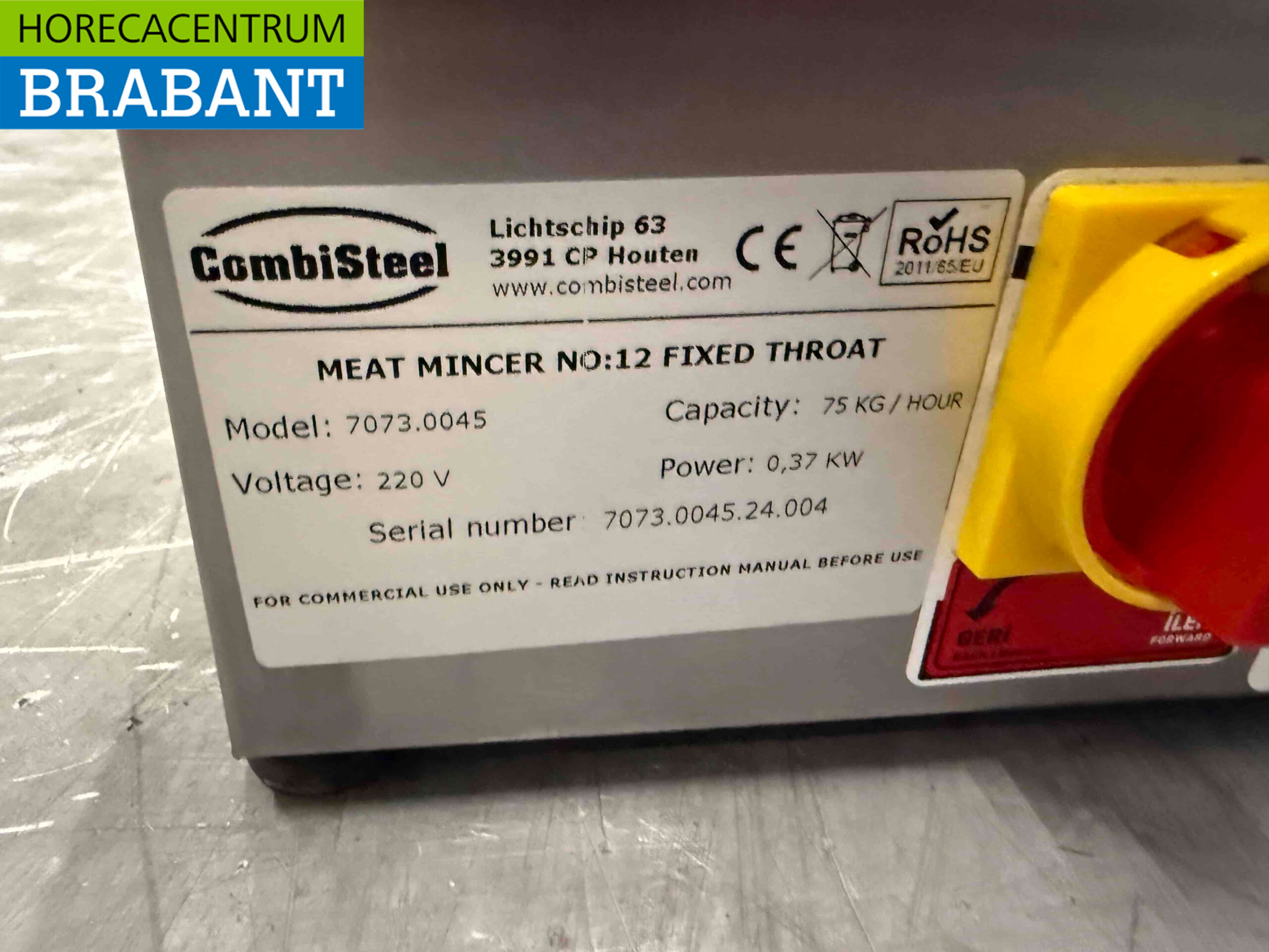 Stainless steel Combisteel Mincer 75 kg per hour 230V Horeca - Image 5