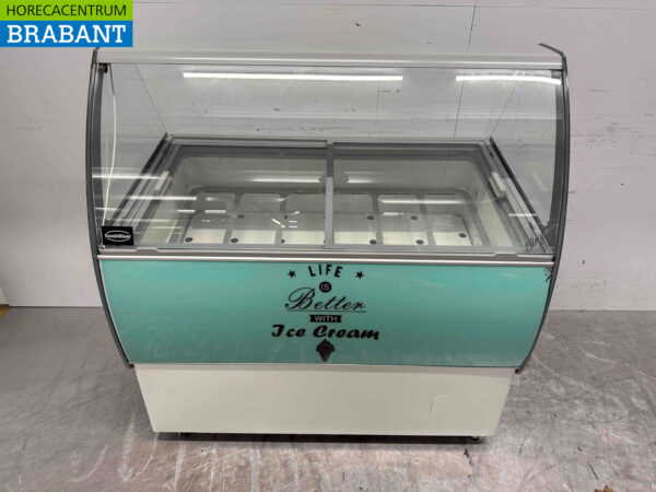 Mobile Combisteel Bali Scoop ice cream display case 9 trays 230V Horeca